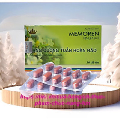 Memoren  Kingphar -( Hộp 30 viên )- Tăng Cường Tuần Hoàn Não,Hoạt Huyết Dưỡng Não