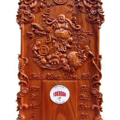 Đốc Lịch TOKDODO Gỗ Hương Nguyên Khối Đục Nổi