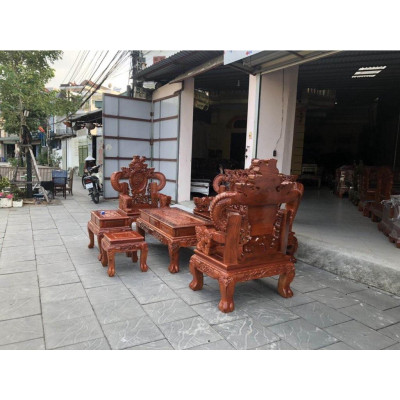 Bộ bàn ghế rồng khuỳnh VIP - Đồ Gỗ Bình Long 0388 639 288