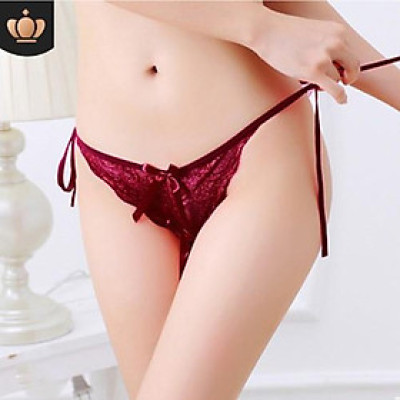 Quần lót ren lọt khe buộc dây- chọn màu