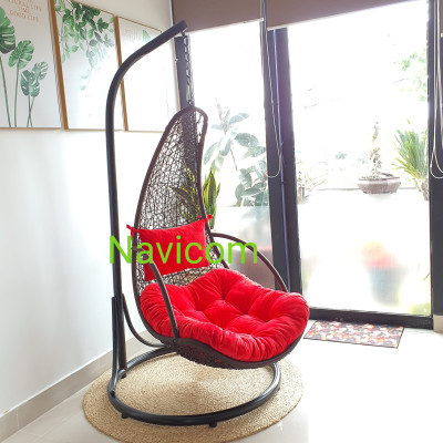 Xích đu  trăng lưỡi liềm (nệm nhung đỏ)