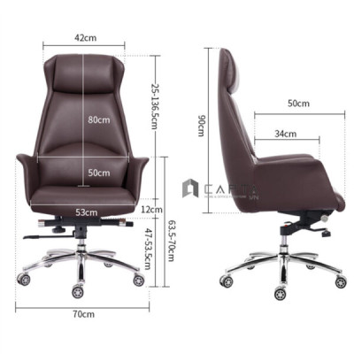 Ghế lãnh đạo lưng cao Ghế làm việc dành cho giám đốc nhập khẩu sang trọng CM4429-P Director Office Chair