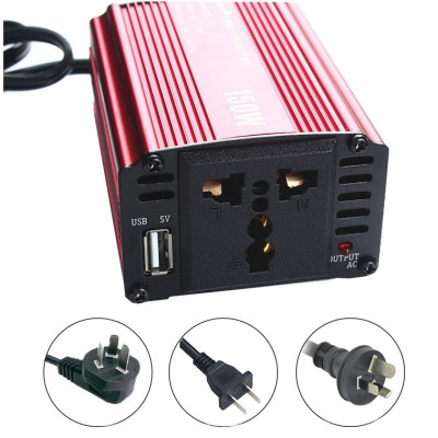 Bộ Chuyển Đổi Nguồn Điện DC 12V Sang AC 110V/220V 150W Cho Xe Ô Tô Cao Cấp -Hàng Nhập Khẩu