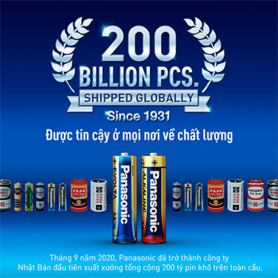 Vỉ Pin kiềm Panasonic Alkaline AA LR6T (2 viên/4 viên/10 viên) - Hàng chính hãng