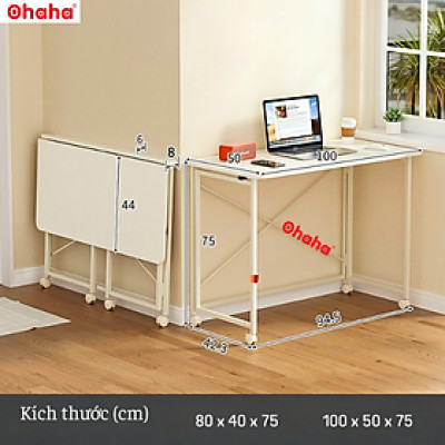 [Kèm Ảnh Thực Tế - Miễn phí vận chuyển & Lắp đặt] Bàn gấp gọn thông minh có bánh xe Ohaha - BGG001