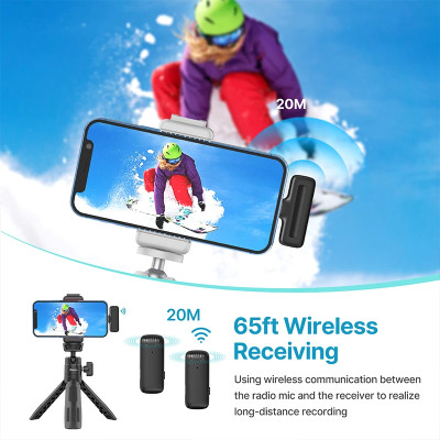 ROGTZ - Mic thu âm Cài áo Không dây Ulanzi J12 | Nhỏ gọn | Siêu nhẹ | Đa hướng | Giảm nhiễu | Khoảng cách 20m | Pin 6-7 giờ | Tương thích Ios, Android, DSLR, máy quay phim | Hộp sạc 4-5 lần sạc | Micro chất lượng cao | Hàng Chính Hãng