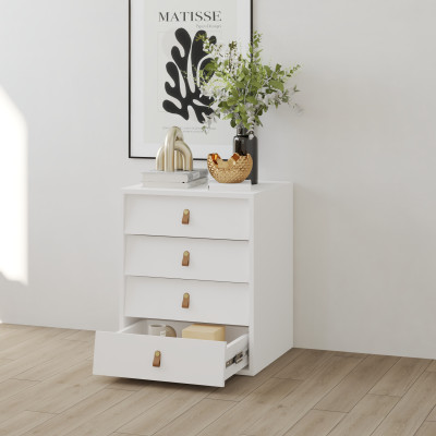 HAPPY FURNITURE , Tủ lưu trữ 4 ngăn kéo - CALYN , THK_311 , 50cm x 45cm x 62cm DxRxC