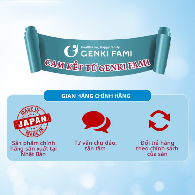 Viên Uống Dầu Gan Cá Mập Omega 3 DHA EPA Hỗ Trợ Bổ Mắt, Bổ Não, Tốt Cho Tim Mạch Genki Fami Nhật Bản Hộp 90 Viên