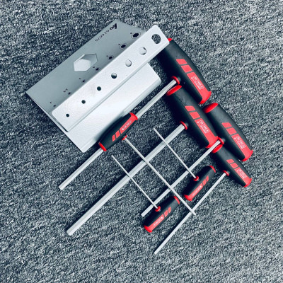 BỘ 7 CHIẾC TAY VẶN LỤC GIÁC MẠ CHROME KÈM ĐẾ KIM LOẠI HOLEX