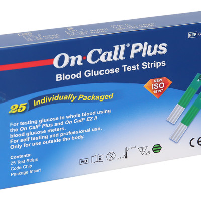 Que thử của máy đo đường huyết On Call Plus (hộp 25 que)