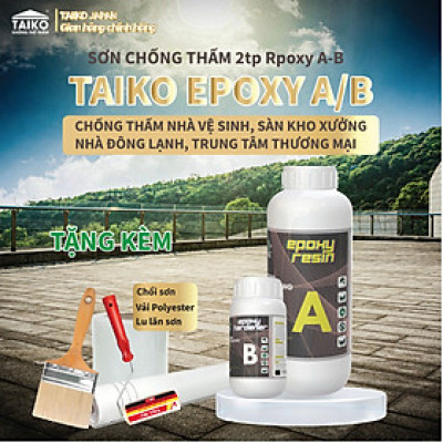 Set 0.3 Kg Keo Chống Thấm TAIKOMI Epoxy - Chống Thấm A/B Trong Suốt 2 Thành Phần, Sử Lý Chống Thấm Mặt Sàn Nhà Vệ Sinh,Gạch Men