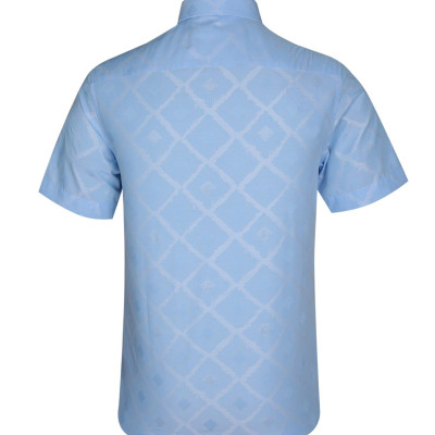 Áo sơ mi nam KHATOCO ngắn tay kẻ caro A1MN468T2-CNCR228-2411-N