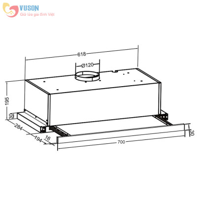 Máy Hút Mùi Eurosun 70AF85S Hàng chính hãng