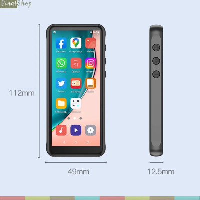 Ruizu Z80 - Máy Nghe Nhạc, Xem Phim MP4, Kết Nối Wifi, Bluetooth, Android 8.1, Màn Hình 4 Inch Full Cảm Ứng (16GB) - Hàng chính hãng