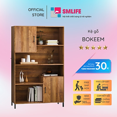 Tủ đựng sách cho gia đình thiết kế hiện đại SMLIFE Bokeem
