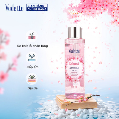 Toner Nước cân bằng dịu nhẹ Vedette hương Hoa Anh Đào 280ml (TPMA293)