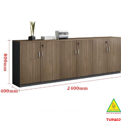 Tủ hồ sơ văn phòng, tủ tài liệu thấp gỗ MDF TVP402 - NỘI THẤT LẮP RÁP VIENDONGADV