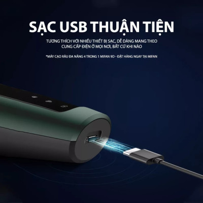 Máy Cạo Râu Đa Năng 4 Trong 1  9D - Cạo Râu, Tỉa Lông Mũi, Tông Đơ, Rửa Mặt - HÀNG CHÍNH HÃNG MINIIN