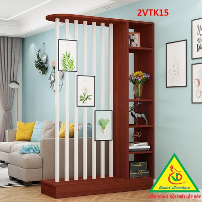 Tủ kệ trang trí kiêm vách ngăn phòng khách , nhà bếp 2VTK15 - Nội thất lắp ráp Viendong Adv