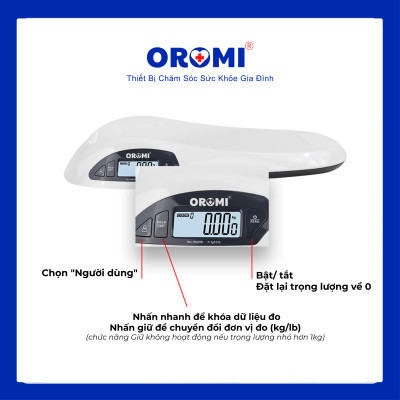 Cân Điện Tử Trẻ Em OROMI ER7210 - Cân Trẻ Sơ Sinh Kỹ Thuật Số