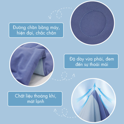 [CHĂN HÈ MÁT LẠNH] Mền lạnh I Cool Advance NIN House NM8034 1m6x2m1 | Chăn chần Ice Silk
