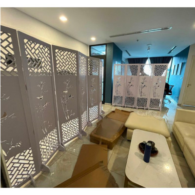 VÁCH NGĂN HUCHU CÂY TRÚC MÀU SẮC TRẮNG NGÀ CHẤT LIỆU GỖ NHỰA COMPOSITE CAO CẤP DI ĐỘNG TIỆN LỢI (Mua ít nhất 1 tấm)