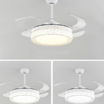 Quạt trần có đèn tranh trí cánh cụp cánh xòe với phong cách hiện đại F11