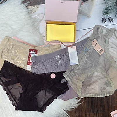 Combo Quần Lót Nữ Ren Lưới 4 Chiếc Tặng Kèm Hộp Xinh Nhiều Mẫu