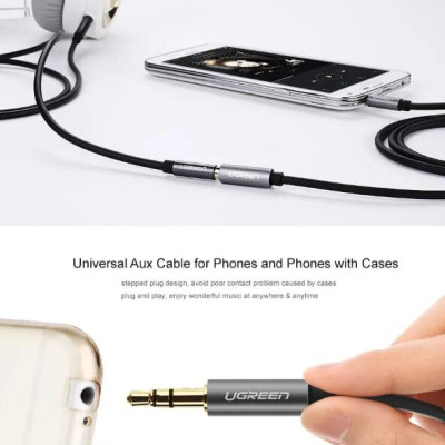 Ugreen UG10592AV118TK 1M màu Đen Cáp âm thanh 3.5mm nối dài - HÀNG CHÍNH HÃNG