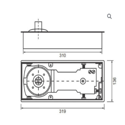 Bản lề sàn P-2400 - Panasonic - cánh <200kg - Hàng chính hãng