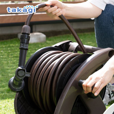 Bộ cuộn ống tưới cây 30m Tough Brown Takagi R330TBR