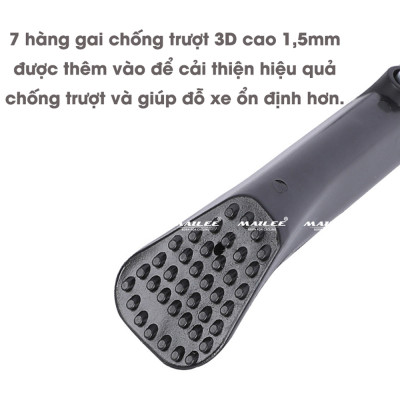 Chân chống xe đạp điều chỉnh bằng hợp kim nhôm LGA-28 lắp đặt tại vị trí 2 lỗ chờ hỗ trợ bên hông (như hình) cho xe đạp địa hình MTB/xe đạp gập/xe đạp điện bánh 20-29 inch, chiều dài điều chỉnh 33 - 40 cm - Mai Lee