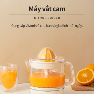 Máy Vắt Cam Lock&Lock 700ml màu trắng ngà EJJ231IVY - Hàng Chính Hãng, Xoay Ép 2 Chiều Cho Nhiều Nước Cam, Bảo Hành 24 Tháng - JoyMall