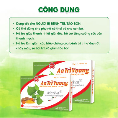 An Trĩ Vương Hỗ Trợ Cải Thiện Táo Bón Giúp Thanh Nhiệt, Giải Độc Có Thể Sử Dụng Cho Phụ Nữ Có Thai Hộp 30 Viên
