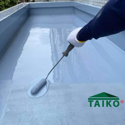 [18 Kg] Keo Sơn Chống Thấm Sàn TAIKO NITTON (Gốc Acrylic) -  Chống Thấm Lộ Thiên, Sàn Mái, Máng Xối, Ban Công, Lô Gia Tặng Kèm Vải Kết Cấu/Hiệu Quả Hơn Khi Pha Xi Măng