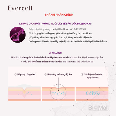 "Giải pháp chuyên gia chống Nếp nhăn sâu Công nghệ Tế bào gốc EVERCELL Deep Wrinkle Solution Expert 10ml  "