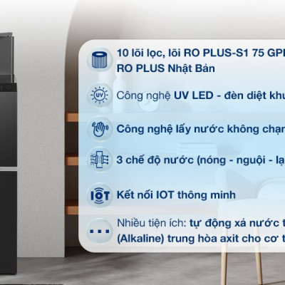 TWP-W2399SVN(M) - Máy lọc nước RO Toshiba TWP-W2399SVN(M) 10 lõi - Hàng Chính Hãng - Chỉ Giao HCM