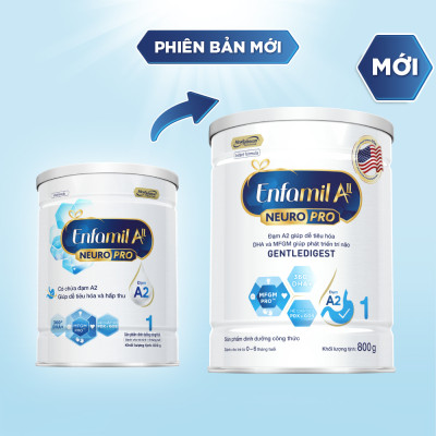 Thùng 6 lon sữa bột Enfamil A2 Neuropro 1 cho trẻ từ 0 - 6 tháng tuổi – 800g