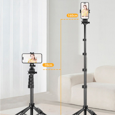 Gậy 4 chân chụp ảnh điện thoại Yunteng XC 90 tích hợp chân tripod và cằm tay selfie nhỏ gọn tiện lợi - Hàng chính hãng