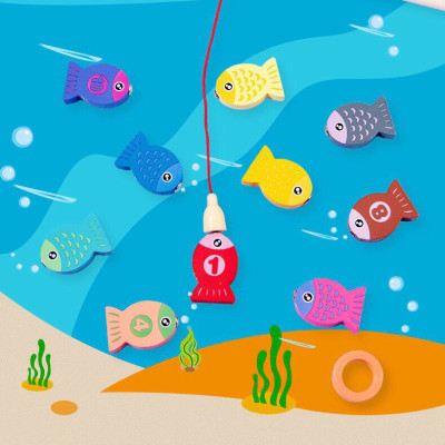 Bộ Bảng Gỗ Câu Cá Nam châm Và Ghép Hình Học, Chữ Số, Chữ Cái, Nhiều Chi Tiết Giúp Bé Phát Triển Trí Tuệ Montessori Hàng nhập khẩu Toy kid