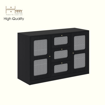 HAPPY FURNITURE , Tủ lưu trữ 3 ngăn kéo 2 cửa mở - MAY , TLT_061 , 140cm x 50cm x 90cm DxRxC