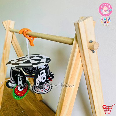 Kệ chữ A cho trẻ sơ sinh - Đồ chơi cho bé Lalala baby có chốt 2 đầu chắc chắn, gấp gọn, giao HỎA TỐC