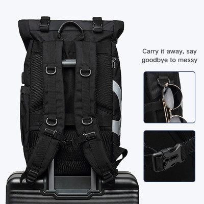 Balo Ozuko đựng laptop chống thấm nước kết nối cổng USB nhiều màu tùy chọn thời trang cho nam