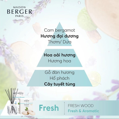 Maison Berger - Tinh dầu khuếch tán hương Fresh Wood - 200ml
