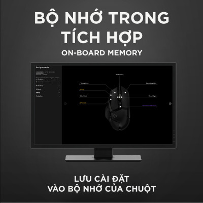 Chuột game hiệu suất cao Logitech G502 Hero RGB Lightsync - Hàng chính hãng