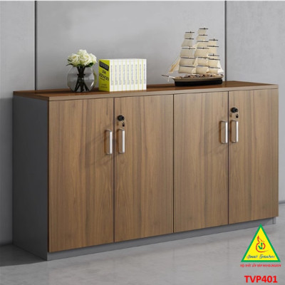 Tủ hồ sơ văn phòng, tủ tài liệu thấp gỗ MDF TVP401 - NỘI THẤT LẮP RÁP VIENDONGADV
