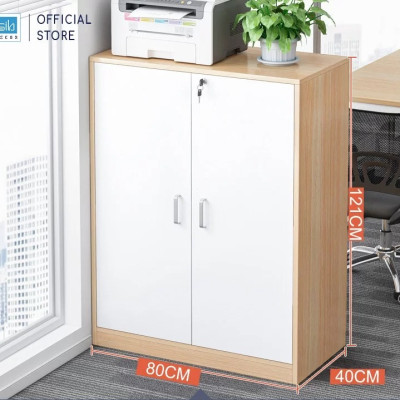 Tủ Gỗ Đựng Hồ Sơ 2 Cửa Có Khóa Hiện Đại Thương Hiệu SIB Decor HS22