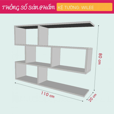 Kệ sách treo tường nhỏ gọn SMLIFE Wilee