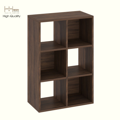 HAPPY FURNITURE , Kệ sách 6 ngăn - CHANN, KSA_102 , 54cm x 28cm x 80cm DxRxC
