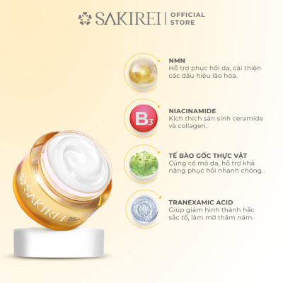 Combo Serum NMN và Kem dưỡng phục hồi da Sakirei NMN Revitalize từ Nhật Bản